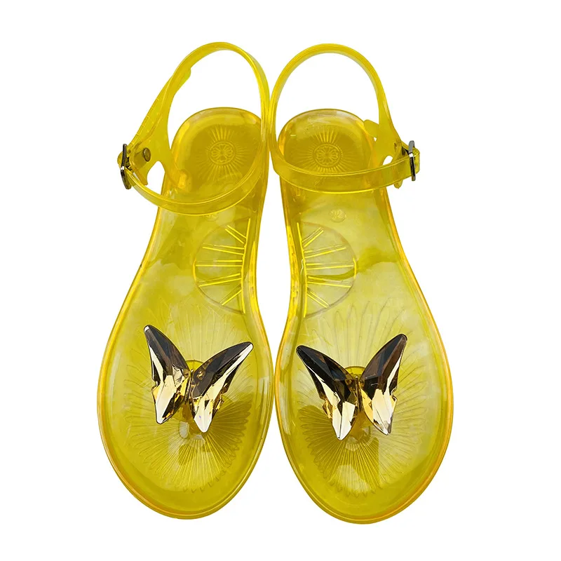 Jelly Sandals with Butterfly Slippers Fashionable PVC Beach Sandals Summer Fashion New 2025 image 6