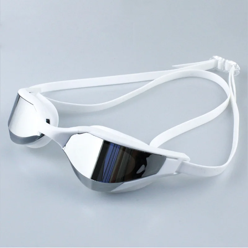 2022 Professional Adult Swim Goggles Waterproof Fog-proof Racing Goggles Men Women Cool Silver Plated Swimming Equip Wholesale