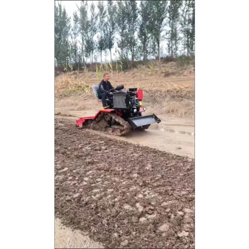 Гусеничная микро-столевая машина для верховой езды, небольшой полноприводный полный привод, тепличное поле, лесная земля, посев цветов