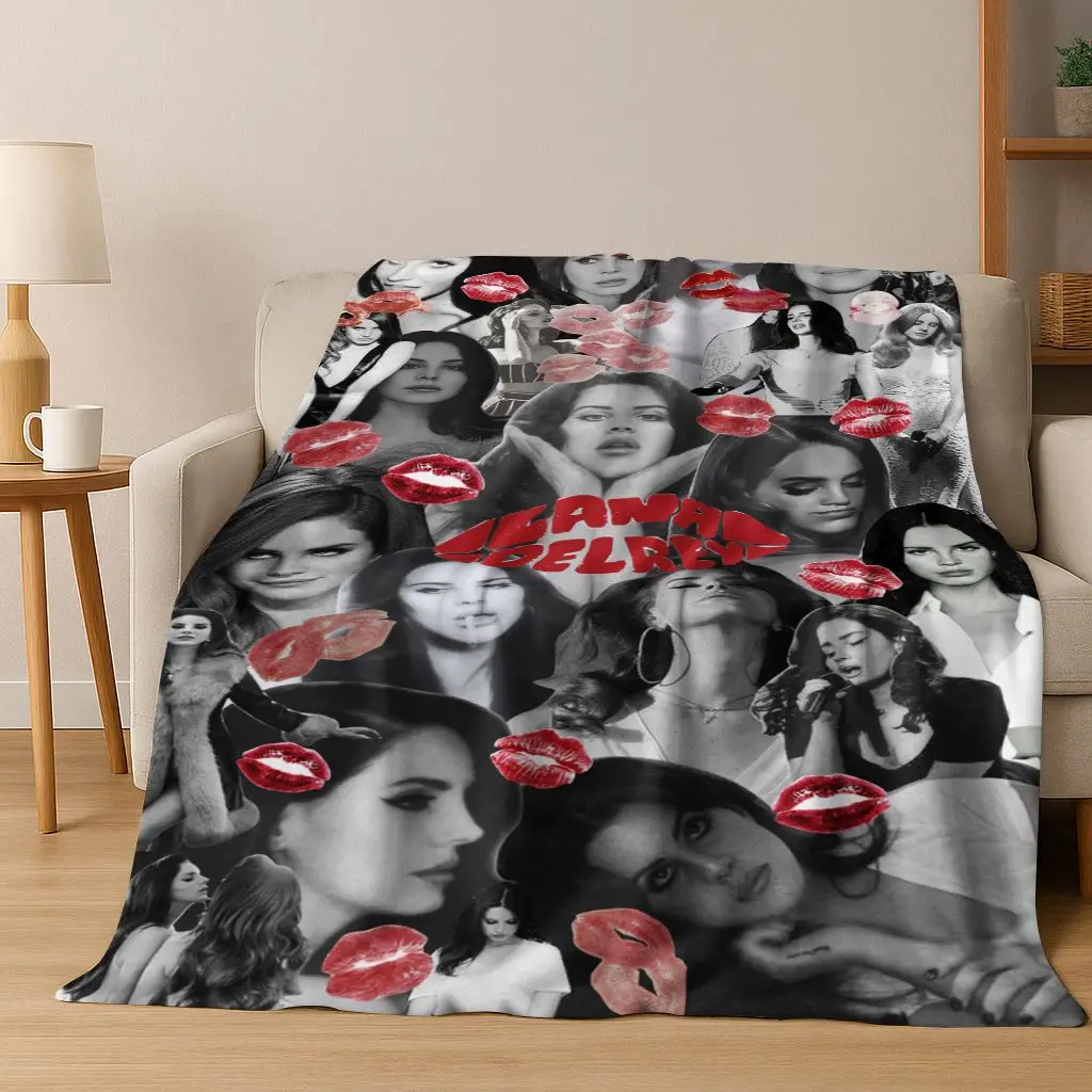 

2026 Lana Del Rey Lizzy Grant Singer Art Flannel Blanket,Cozy Soft Throw Blanket for Home Bedroom Bed Sofa Picnic Office Cover