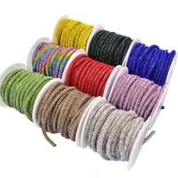 10 Meter/Roll Rhinestone Rope 6Mm Round Tube Crystal Trim Applique Decoration Colorful Strass Diy Cord Bags Hairpin Shoes Dress