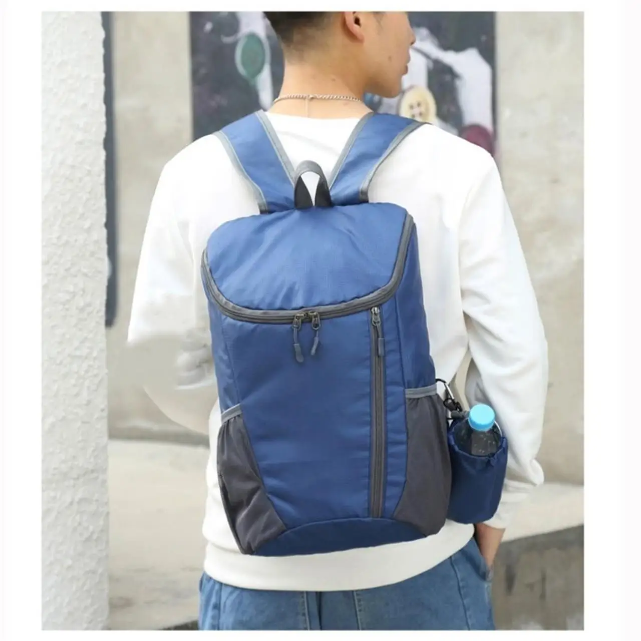 HOMEFISH Der Neue Rucksack Großvolumige Faltbare Tasche Tragbarer Wasserdichter Outdoor Reise- und Sportrucksack – Detail 1
