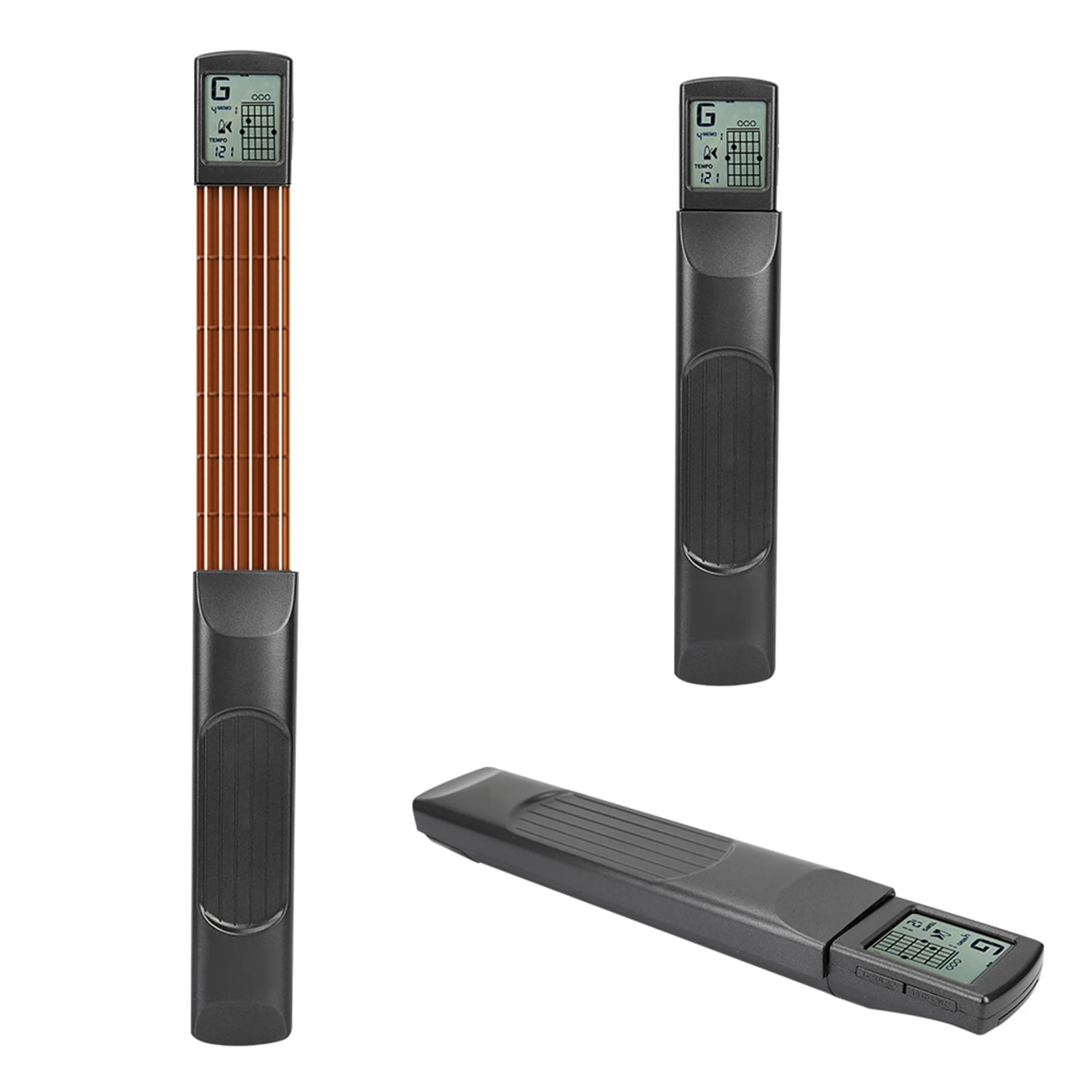 Mini herramienta de práctica de guitarra de 6 trastes, entrenador de acordes con pantalla de tabla giratoria, herramienta de práctica de guitarra de 6 trastes, herramienta de práctica de acordes
