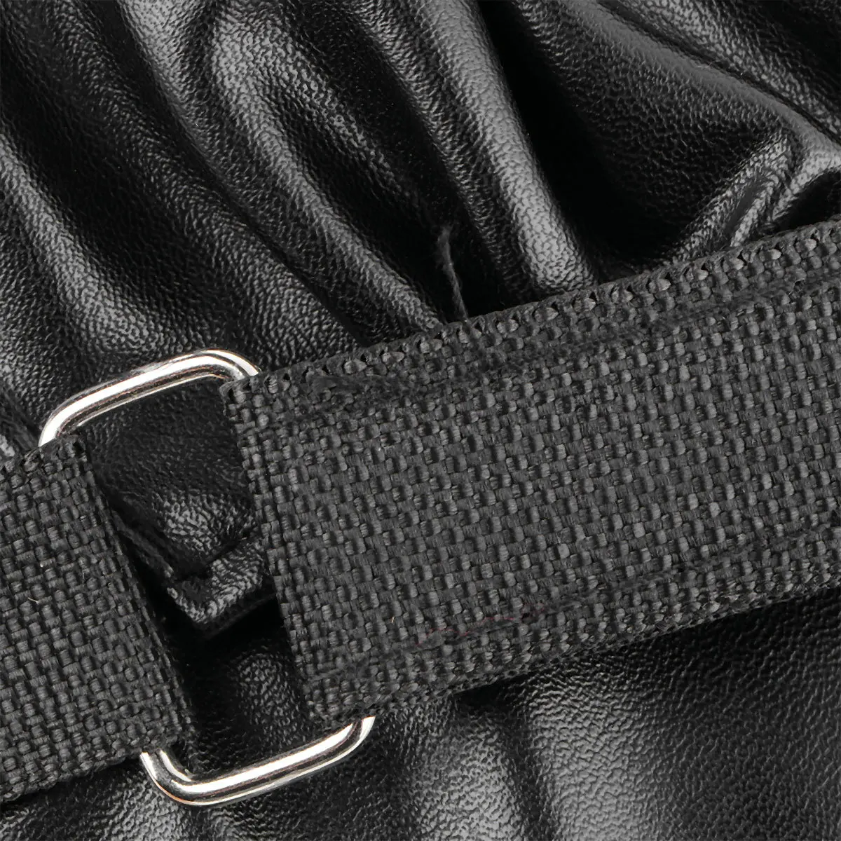 

Boxing Pad Black PU Five Fingers Gloves Adjustable Strap Karate Thai Martial Arts Training Punch Mitts