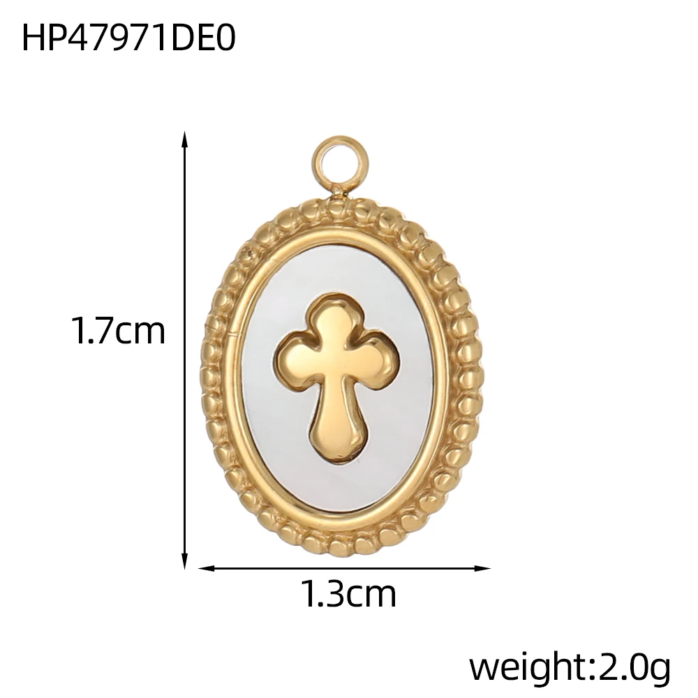 CARLIDANA Edelstahl Religiöse Kreuz Jesus DIY Schmuckanhänger Sonne Stierkopf Jungfrau Maria Königin der Herrlichkeit Charm Engel Anhänger – Detail 6