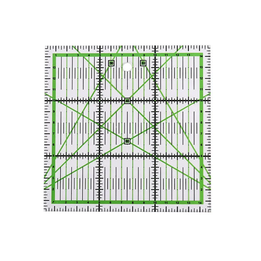 Patchwork Sewing Ruler 15 Cm Square Transparent Measuring Tools Tailor Fabric Cutting Crafts DIY Stationary Accessories