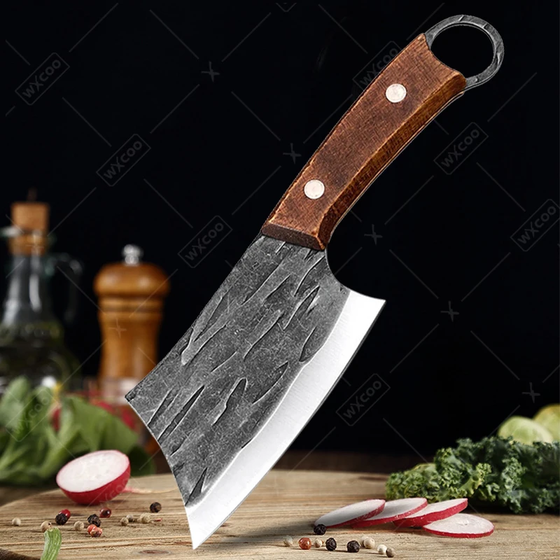 Stainless Steel Boning Knife Hande Forged Professional Kitchen Knives Meat Cutting Knives Kitchen Chopper Cleaver Butcher Knife