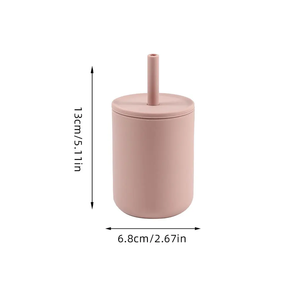 2026 New Custom Name Engraved Silicone Toddler Cup, Cute Footprint Pattern Kids Straw Cup, Baby 1st Birthday Party Favor Gift.