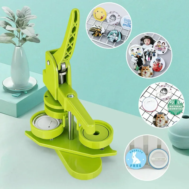 25mm-58mm Badge Button Making Machine DIY Pin Button Maker Badge Punch Press with Buttons Maker Molds Supplies