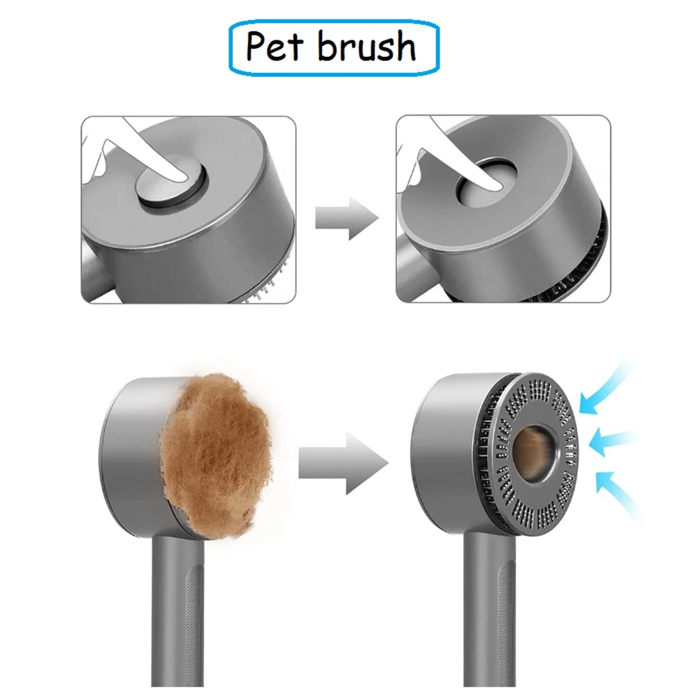 Escova para animais de estimação para dyson removedor de pêlos de animais de estimação escova de pêlos de animais de estimação cão gato para dyson v8 v10 v11 v15 aspirador de pó peças domésticas b