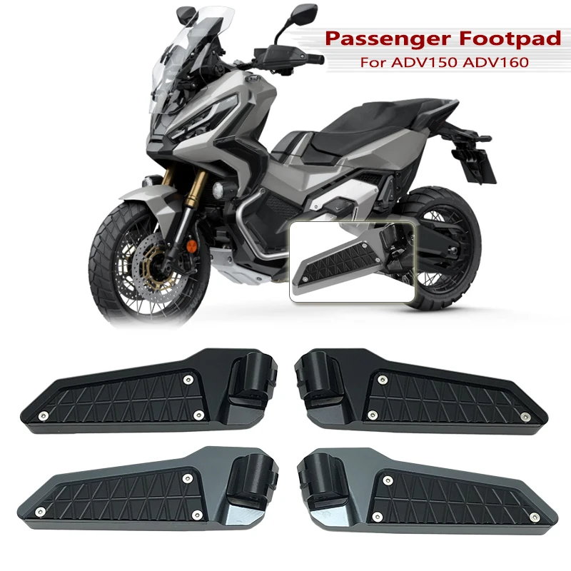 ADV150 ADV160 Rear Passenger Footpad Foldable Pedals Rests Footboard Fit For HONDA ADV 150 ADV 160 2019-2023