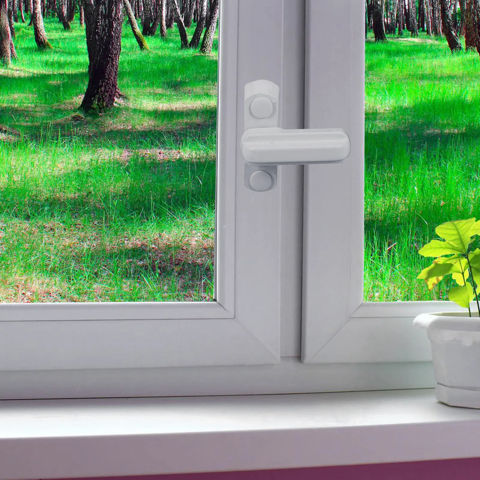 

4Pcs Window Lock Zinc Alloy T Shaped Extra Security Locks for Upvc Doors Windows Window Lock Sash Blocker