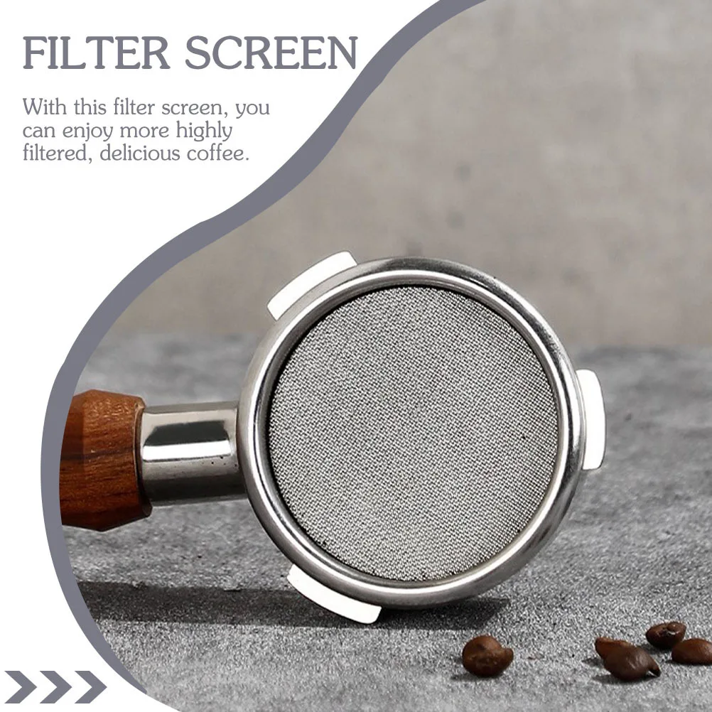 

2Pcs Stainless Steel Espresso Screen Professional Coffee Making Tool Full Extraction Powder Exquisite Workmanship Reusable