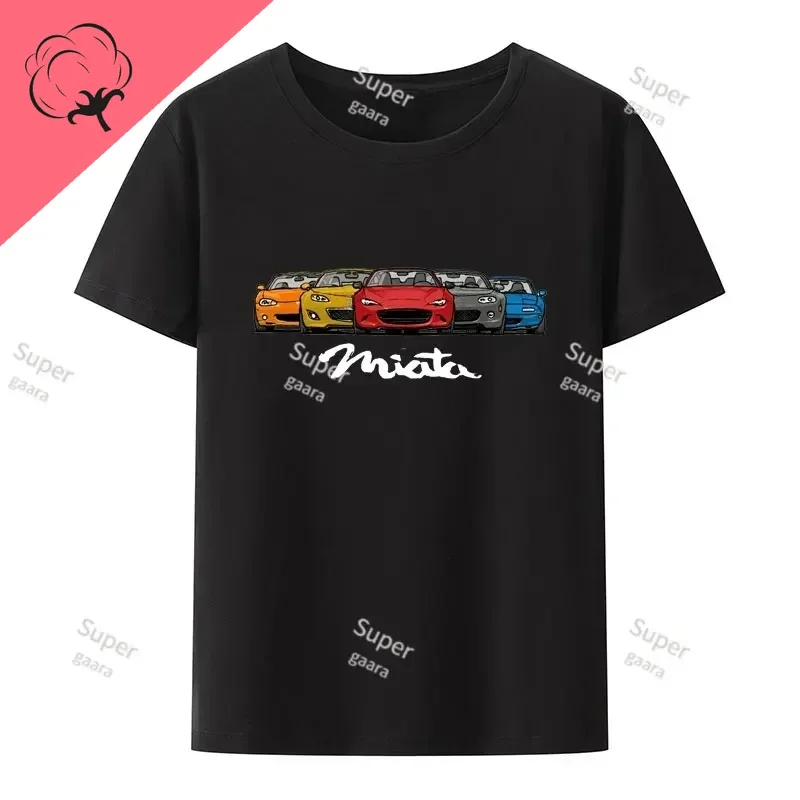 Initial D JDM MIATA MX5 Theme 100%Cotton Mens Clothes Tshirts Graphic T Shirts Tees Shirt Women Y2k Streetwear Short Sleeve Tee