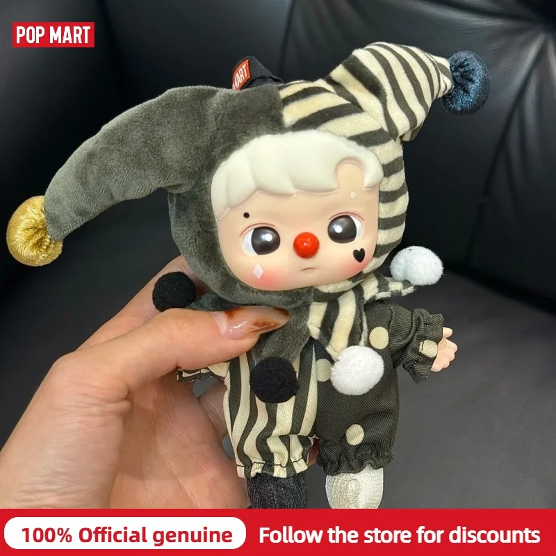 حقيقي POPMART لماذا سلسلة جدية جدا أفخم صندوق أعمى لهب مهرج عمل الشكل حقيبة قطيفة قلادة Kawaii لعبة هدية الكريسماس #6