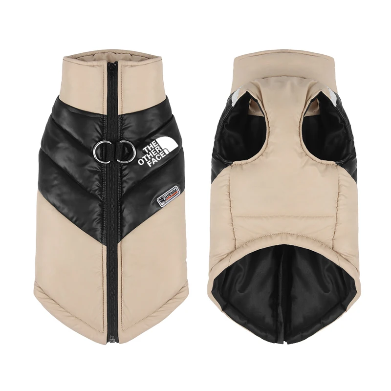 Winter Clothes Pet Fashion Waterproof Warm Vest Cat Puppy Ski Coats Zipper Jackets Costume For Small Medium Big Dogs