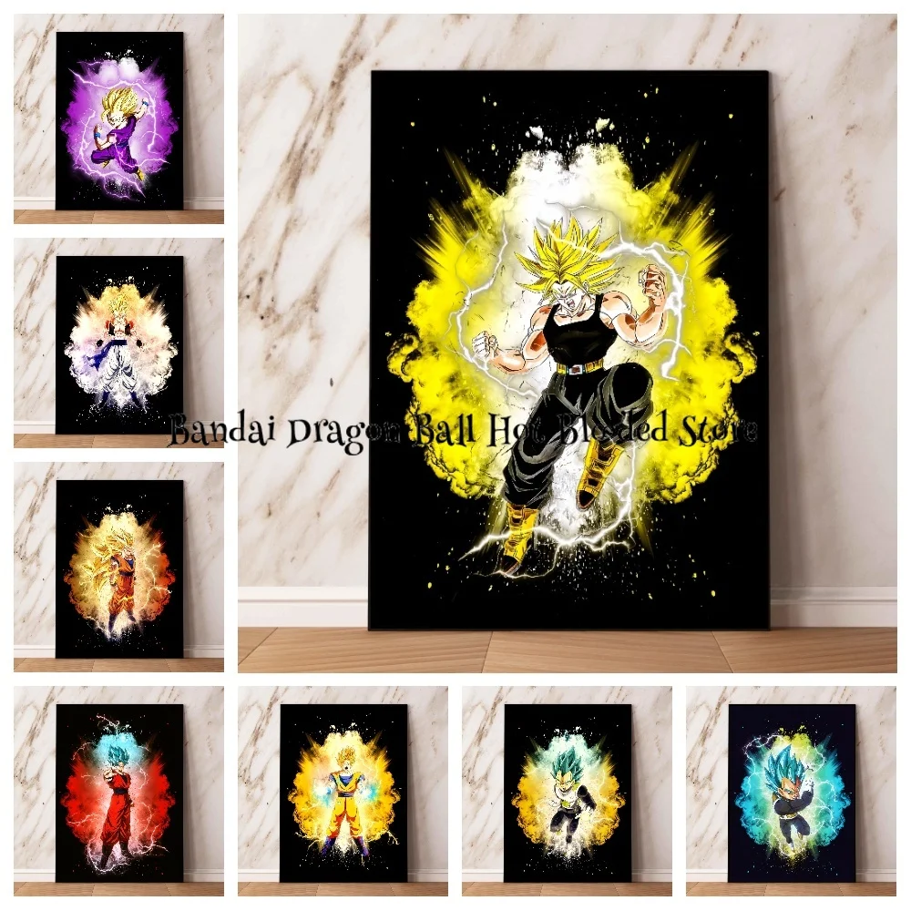 Canvas Painting Hot-blooded Classic Anime Dragon Ball Goku Vegeta HDPoster Picture Birthday Gifts Aesthetic Room Decor Painting