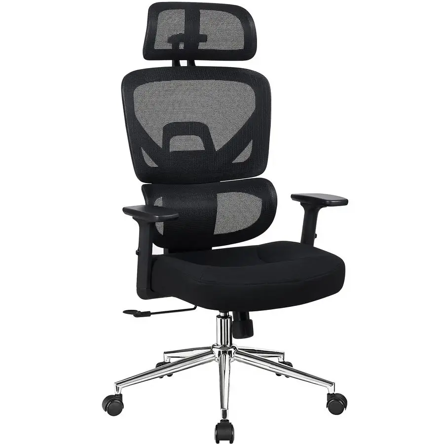 

High Back Ergonomic Office Chair, Big and Tall Mesh Desk Chair with Wheels, Tilt Function, 3D Headrest, Lumbar Supp Customizable