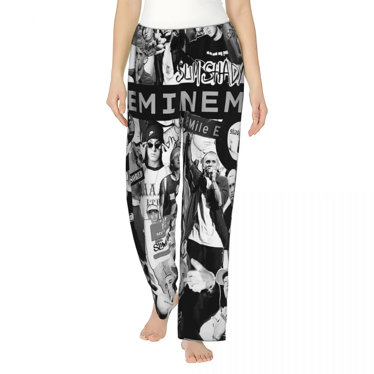 

Custom Eminem Women Pajama Pants Lounge Sleep Sleepwear Bottoms with Pockets