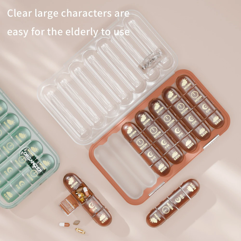 1PCS Weekly Pill Organizer 3/4 Times a Day, Large Pill Box, 7 Day Medicine Organizer, Pill Case for Vitamin/Fish Oil/Supplements