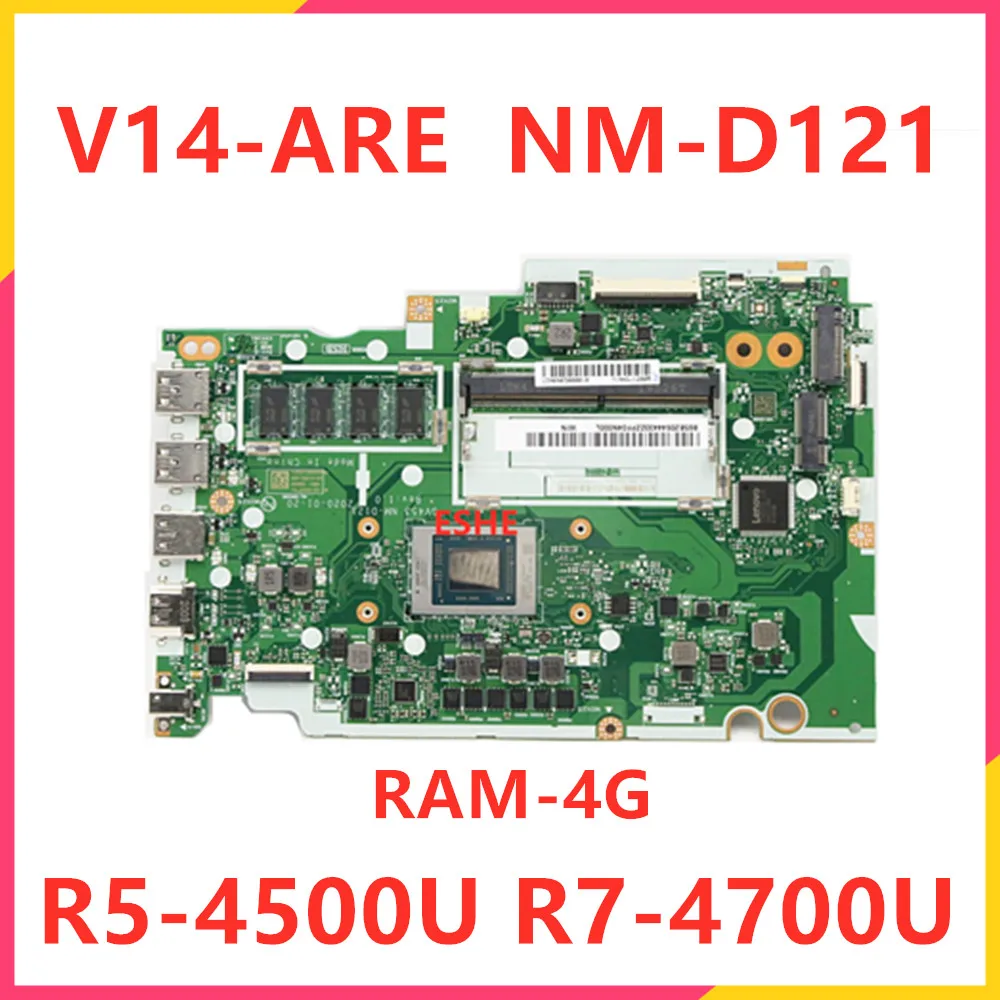 GV453 NM-D121 For Lenovo V14-ARE Laptop Motherboard 5B20S44435 5B20S44433 5B20S44436 5B20S44434 With R5-4500U R7-4700U RAM 4G