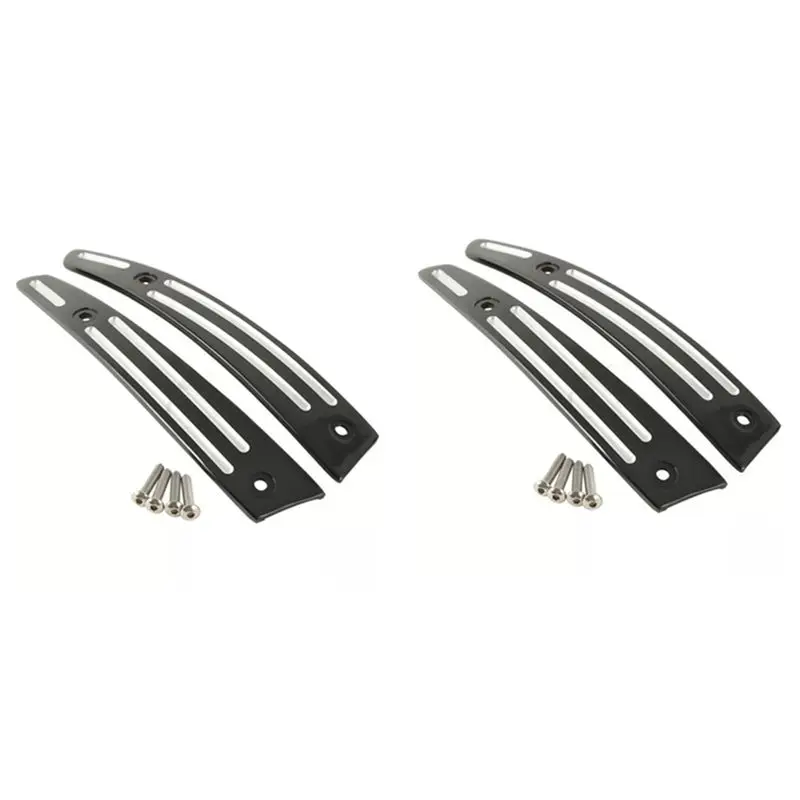 4X Black Split Windshield Side Trim For Touring Road Glide FLTR 2015-2020