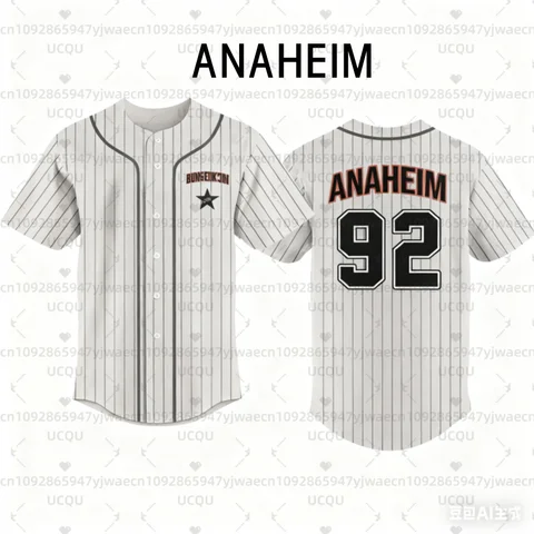 Maillot de Baseball RUNSEOKJIN TOUR ANAHEIM pour hommes et femmes, t-shirt à manches courtes pour enfants, hauts cadeaux pour fans