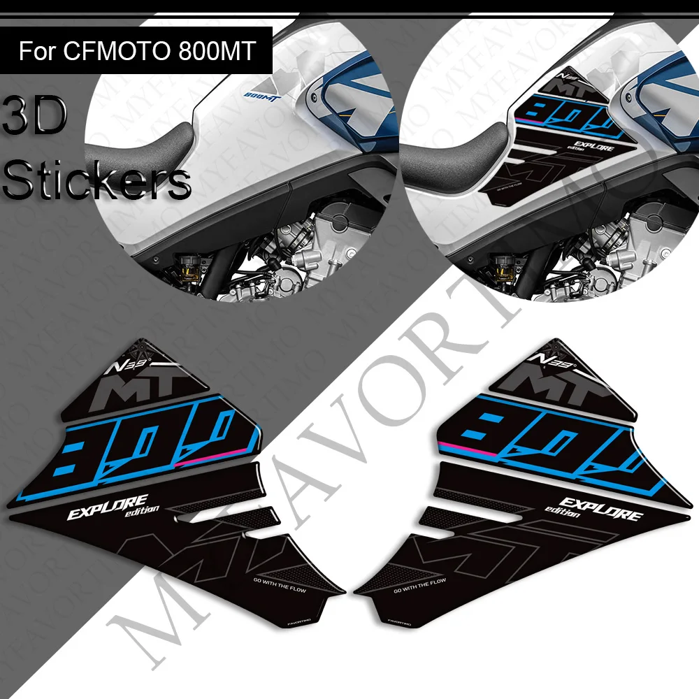 800MT MT800 For CFMOTO 800MT 2022-2024 Accessories Motorcycle Sticker 3D Resin Sticker Tank Pad Protection Kit 3D Decal