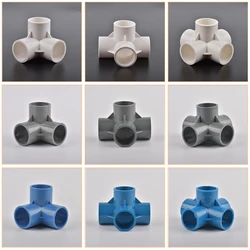 Diâmetro interno 20/25/32mm 3-way/4-way/5-way tridimensional pvc conector acessórios para tubos de abastecimento de água conectores iguais de plástico