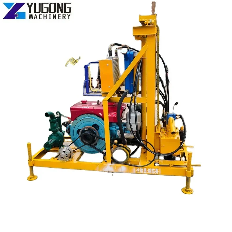 Mini Water Well Drilling Rig 80 Meter 100m Water Well Drilling Machine Diesel Engine Small Drill Rig Machinery for Slovenia