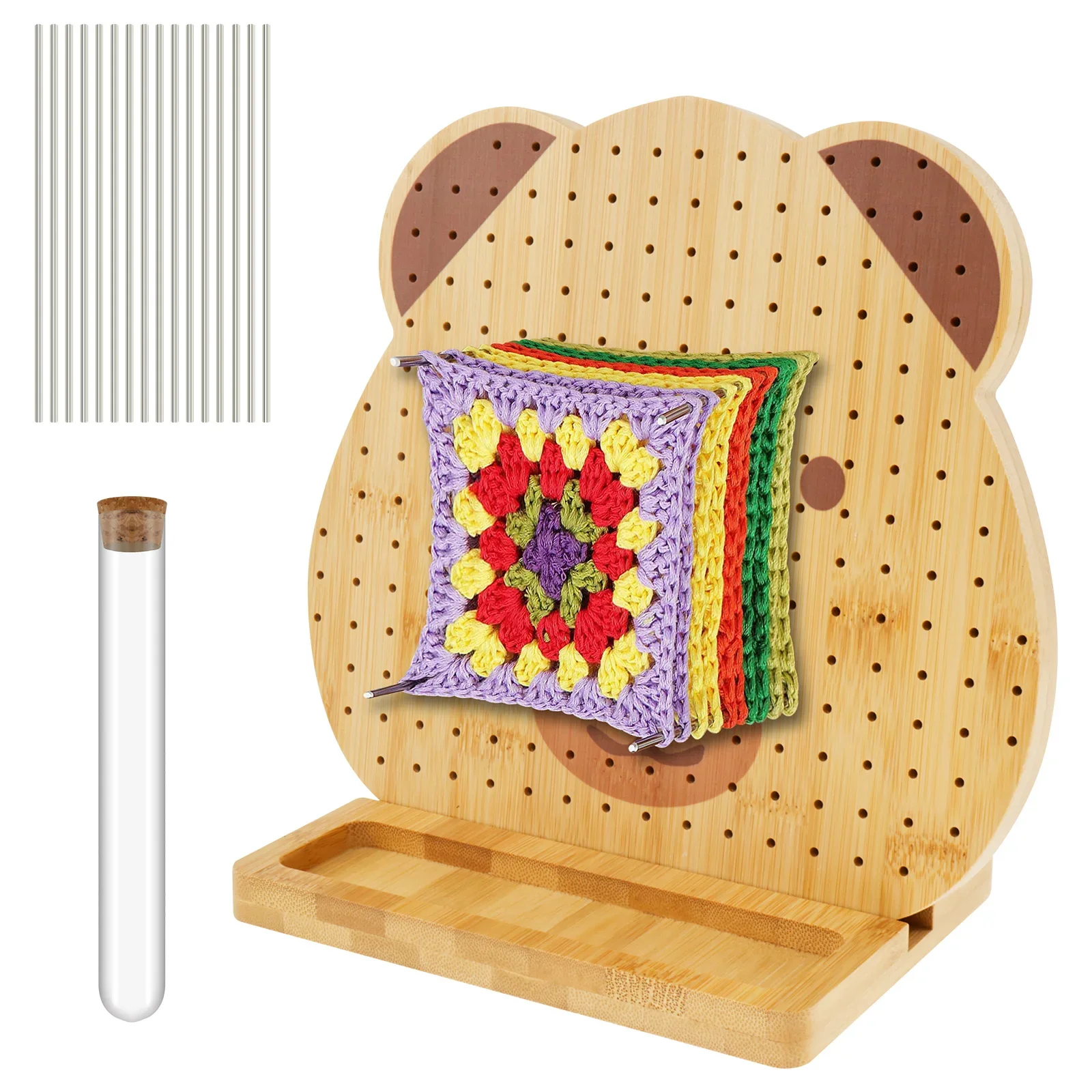 

Crochet Blocking Board Cute Granny Square Blocking Boards Bamboo Knitting Blocking Board for DIY Handmade Crochet Projects