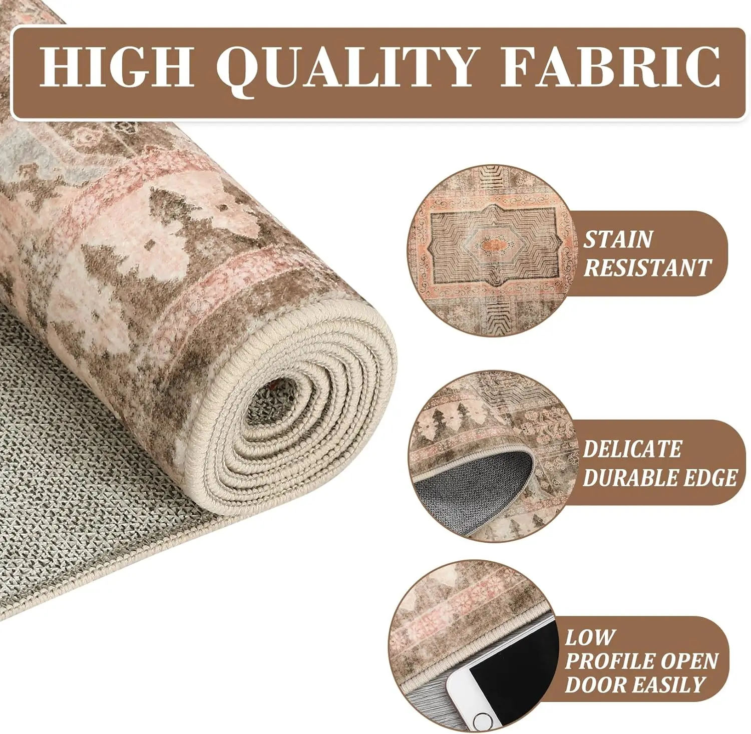 سجاد منطقة قابل للغسل سجاد كبير لغرفة المعيشة سجادة مضفرة حديثة مطبوعة غير قابلة للانزلاق غطاء أرضية داخلي سجادة لغرفة النوم #6