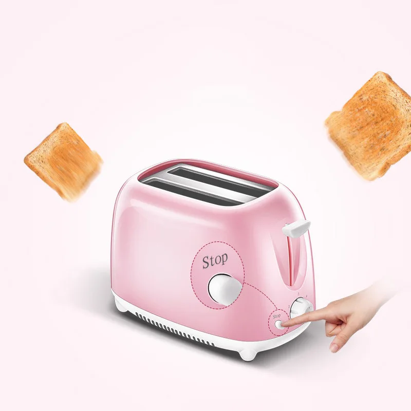 Automatic Bread Toaster Household Toaster 2 Slices Breakfast Toast Mini Bread Sandwich Machine