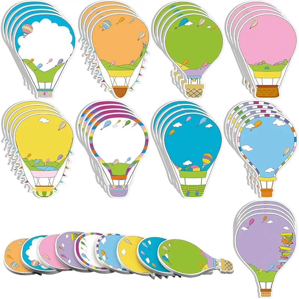 

36 листов самоклеящихся блокнотов в форме воздушных шаров, вырезанные фигурные стикеры, съемные, легко приклеиваемые, для учителей и студентов