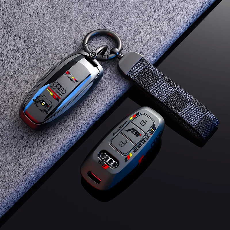 TPU Car Key Case Remote Cover Shell Holder Keychain Fob For Audi A3L A4L A5 A6L Q4 e-tron A7L Q5 Q6 RS6 RS7 R8 S4 S6 S7 S8 Q3