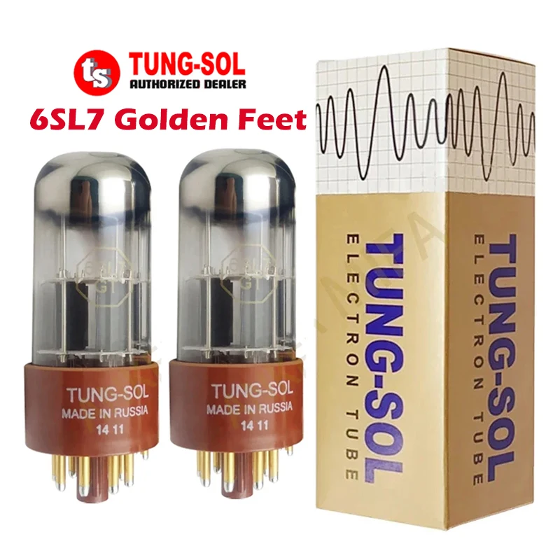 

TUNG-SOL 6SL7 6SL7GT Golden Feet Vacuum Tube Upgrade 6N9P 6H9 6H9C HIFI Audio Valve Electronic Tube Amplifier Kit DIY Match Quad