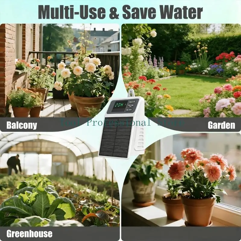 

57QF Solar Drip Watering Systems Including Easy Installation for Indoor and Outdoor Plant Care Gardens and Homes Use