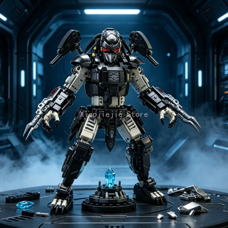 Galaxy Alien Hunter MOC Building Bricks Sci-Fi Classic Film Mini Figure DIY Assembly Decorative Present