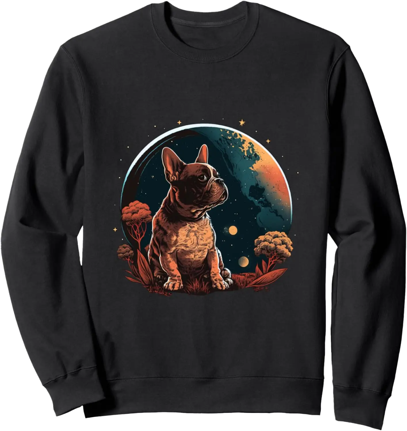 French Bulldog | Space Astronaut Dog Planets Funny Universe Sweatshirt