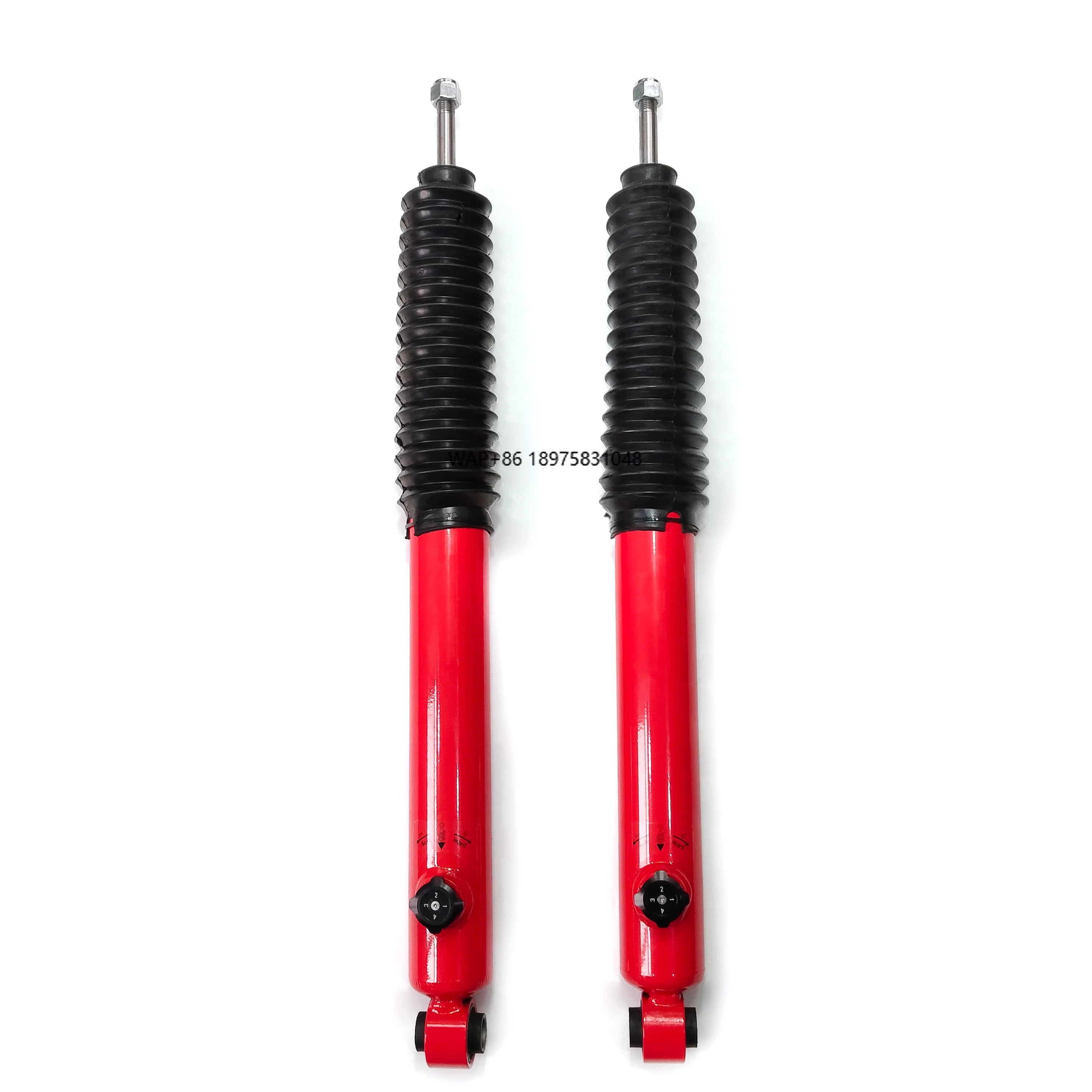 

58MM Compression Adjustable 8 - Stage Red, High - Quality Shock Absorber for Front and Rear