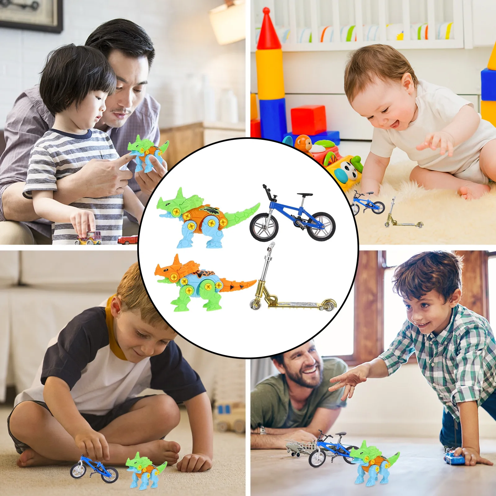 

1Set Finger Bicycle Mini Finger Sports Set Aluminum Alloy Plastic Realistic Details Excellent Gaming Experience Gift