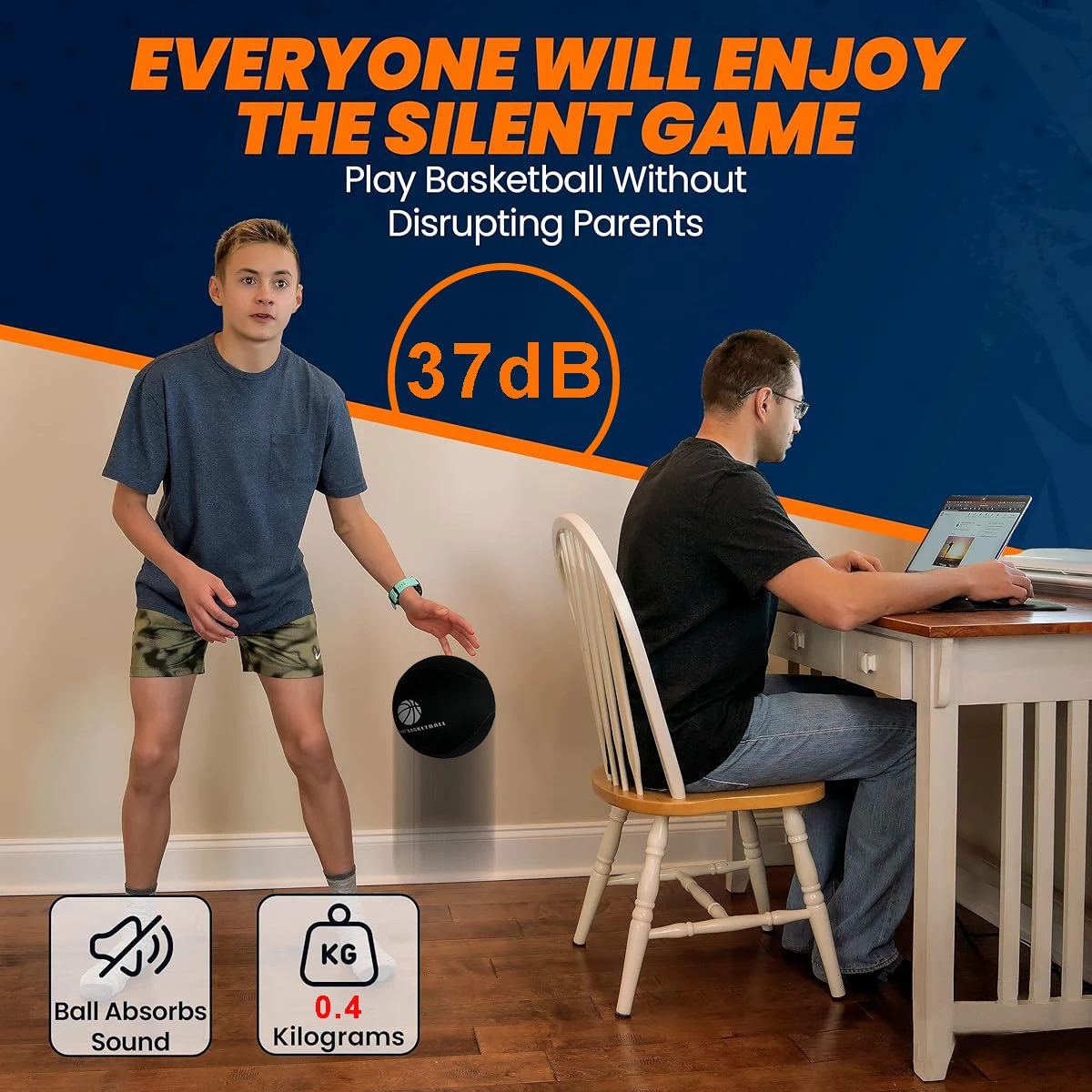 สีดําเงียบบาสเกตบอลผ้า Ball 29.5 นิ้วผู้ใหญ่/28.9 นิ้วเด็ก Noiseless บาสเกตบอลในร่มอย่างเงียบๆ Dribble การฝึกอบรม
