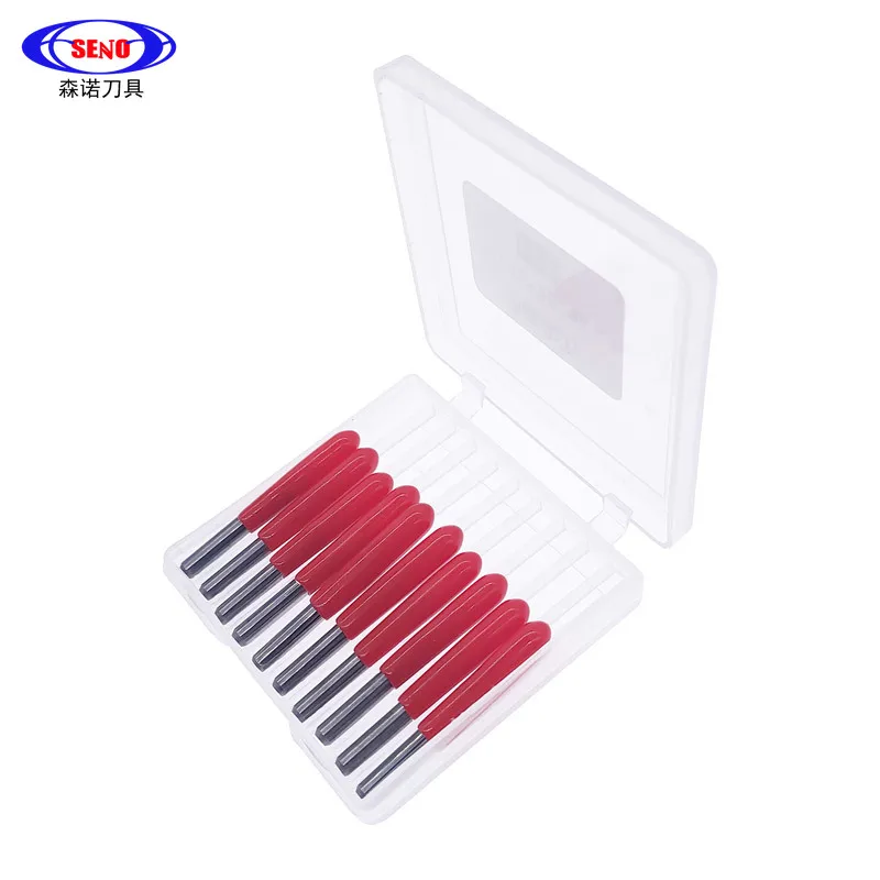 10Pcs 10/15/20/25/30/40/45/60/90องศา PCB แกะสลักบิต V Shap ปลายมิลล์ทังสเตนคาร์ไบด์3D 3.175 1/8เครื่องตัด