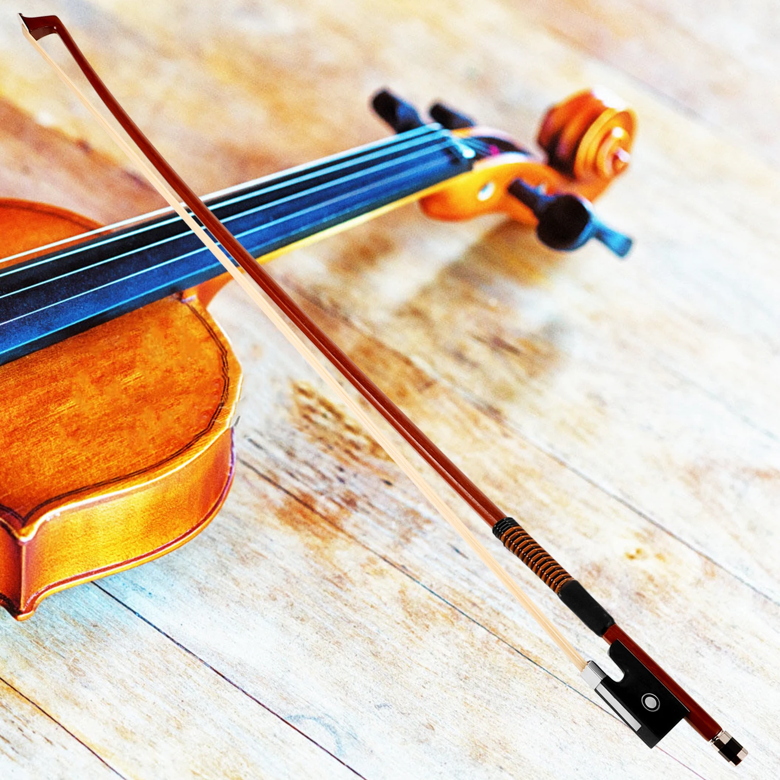 

Violin Bow 4 Horse Horse Hair Violin Bow Hair Oxford Silk Wooden Parts Students Professional Practice