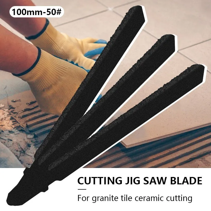 CMCP Jig Saw Blade 4 inch Grit 50 T-Shank Diamond Jig Saw Blade for Cutting Marble Stone Granite Tile Ceramic Cutting Tool