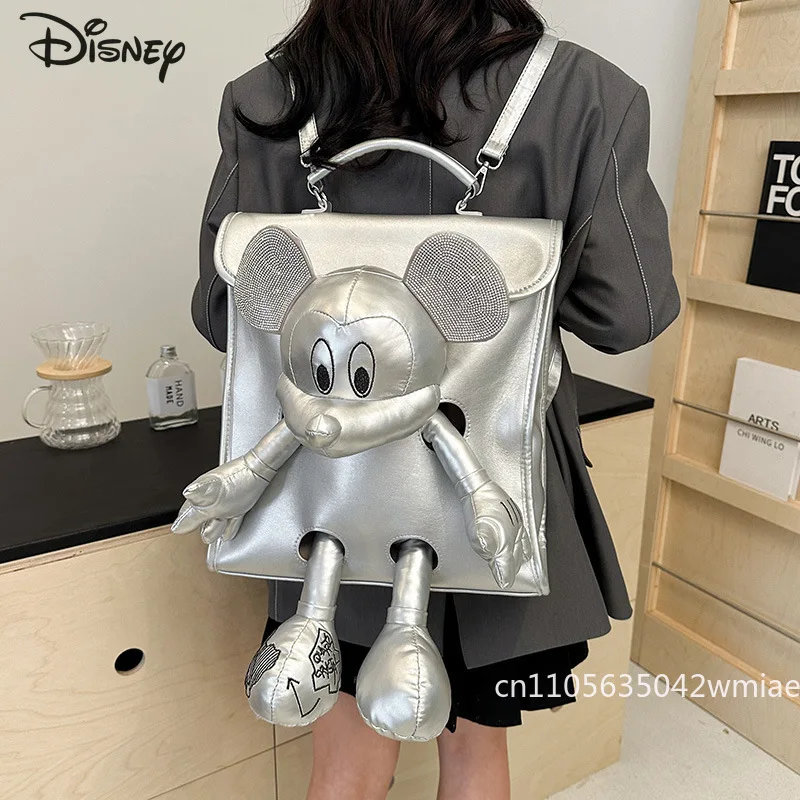 Disney Mickey New Student Doll Backpack Fashion High Quality Women's Backpack Cartoon Versatile Large Capacity Girls' Backpack