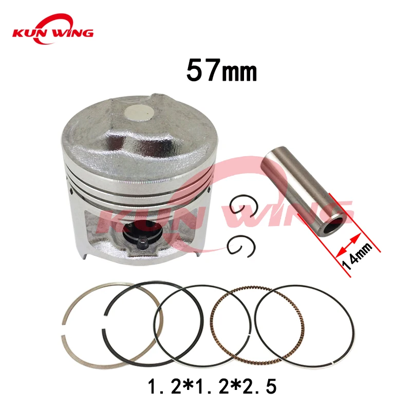 

57MM Bore Piston Ring Kit for Suzuki GS125 GN125 DF125 DR125 GZ125 TU125 Marauder125 DR-Z 125 12100-05200-050 Engine Parts