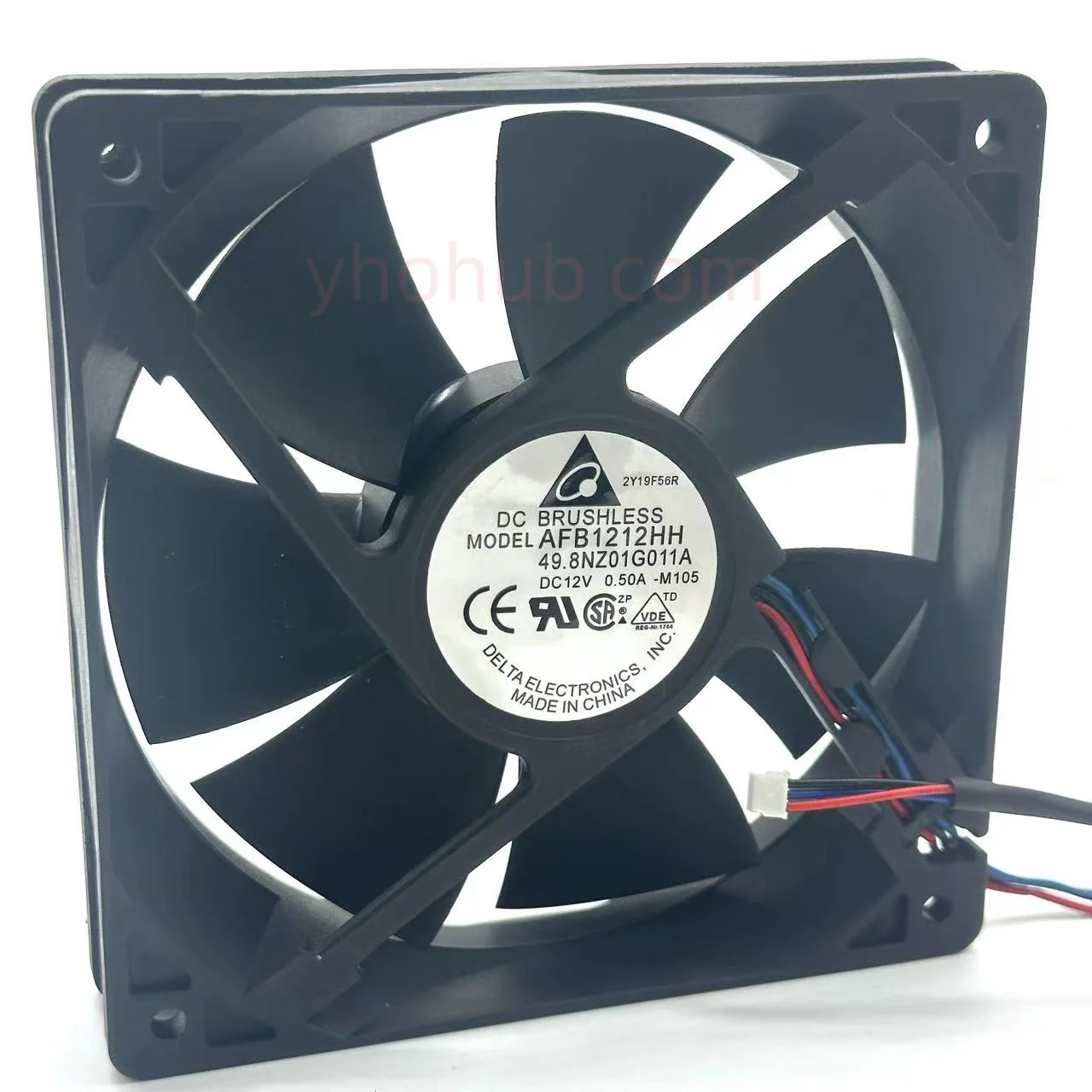 

Delta Electronics AFB1212HH M105 DC 12V 0.50A 120x120x25mm Server Cooling Fan