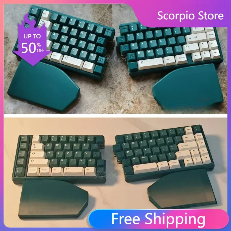 Scorpio 68 Keys Split Mechanical Keyboard Ergonomics RGB Backlit Hot Swappable Custom Vial Wired Single-mode Split Keyboard Kit