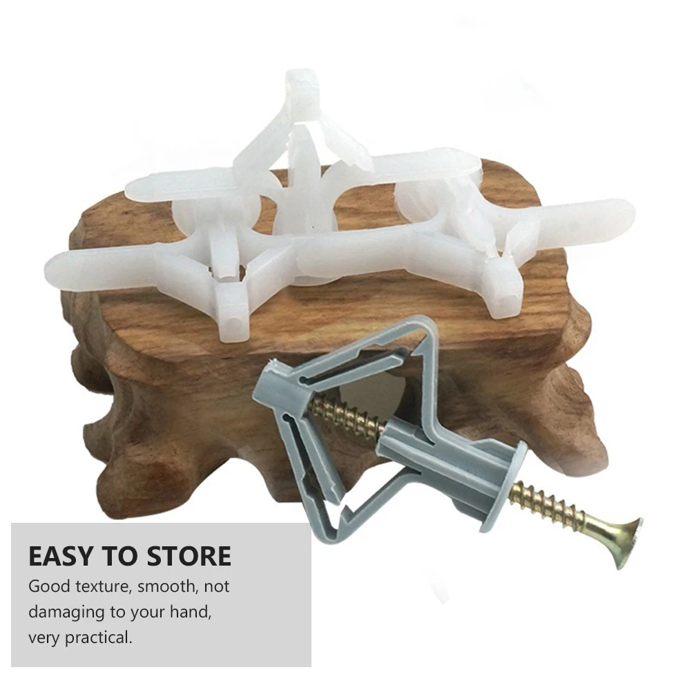 

250pcs *38 Aircraft Type Hollow Nylon Expansion Tube Gypsum Board Wall Plugs Sturdy Practical Long Use Easy Storage